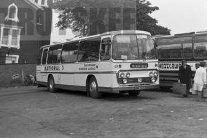 35mm Black and White Negative East Midland Leyland Leopard 89 URR289G at Scarborough in 1978