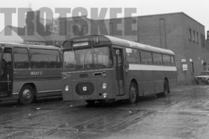 35mm Black and White Negative East Yorkshire Leyland Panther Cub 864 NRH864F at Bridlington in 1978