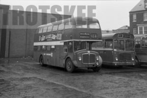 35mm Black and White Negative East Yorkshire AEC Renown 813 GAT813D at Bridlington in 1978