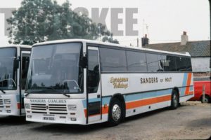 35mm Colour Slide Sanders Volvo B9R  WSV503 at Holt in 1997