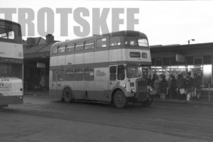 35mm Black and White Negative GMPTE Leyland Titan 3112 JRJ266E at Bolton in 1977