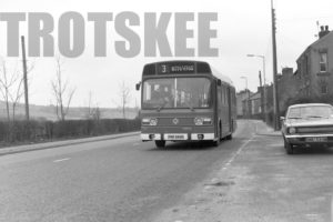 35mm Black and White Negative Trent Leyland National 445 PRR445R at Furnace Vale in 1977