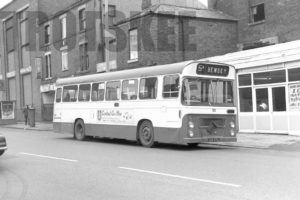 35mm Black and White Negative Warrington Corporation Bristol RE 5 UED571J at Warrington in 1977