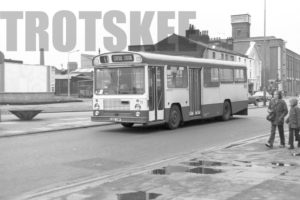35mm Black and White Negative Warrington Corporation Bristol RE 71 LED71P at Warrington in 1977