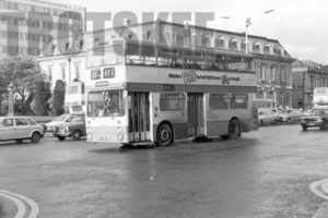35mm Black and White Negative GMPTE  Class Daimler Fleetline 7280 WWH45L at Rochdale in 1976