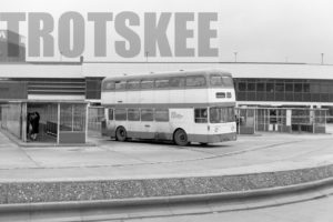35mm Black and White Negative GMPTE  Class Leyland Atlantean 3132 MRJ286F at Middletton in 1977