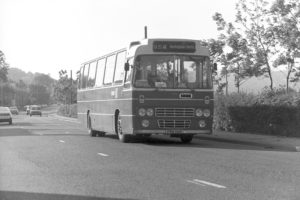 35mm Black and White Negative Trent Leyland Leopard 112 PRA112R at Furnace Vale in 1978