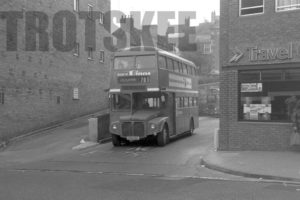 35mm Black and White Negative Northern  Class AEC Routemaster 3080 RCN696 at  in 1978