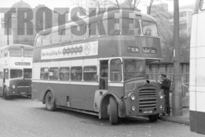 35mm Black and White Negative Blackburn  Class Leyland Titan 38 ABV38B at Blackburn in 1977