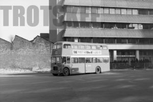 35mm Black and White Negative Ribble  Class Leyland Titan 1766 RCK911 at Preston in 1977