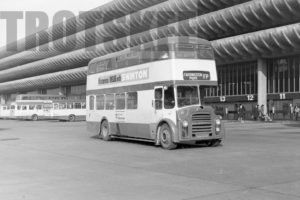 35mm Black and White Negative Preston  Class Leyland Titan 69 ARN654C at Preston in 1977