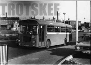 35mm Black and White Negative Ribble  Class Bristol RE 322 LRN3222J  at Preston in 1977