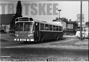 35mm Black and White Negative Crosville  Class Leyland National LNL950 LMB950P at Chester in 1977