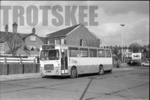35mm Black and White Negative GMPTE  Class Bristol RE 5075 WMA115E at Ashton in 1977