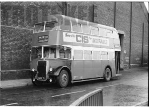 35mm Black and White Negative Halton  Class Leyland Titan 34 8289TD at Widness in 1977