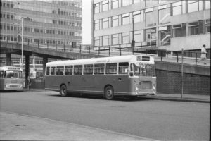 35mm Black and White Negative Crosville  Class Bristol RE CRG276 YFM276L at Manchester in 1977