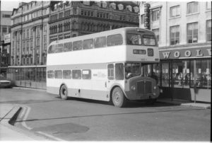 35mm Black and White Negative GMPTE  Class AEC Renown 1925 AJA125B at Manchester in 1977