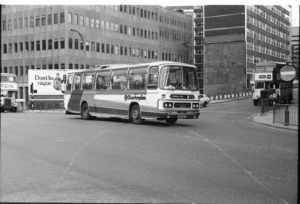 35mm Black and White Negative GMPTE  Class Leyland Leoapard  YNA397M at Salford in 1977