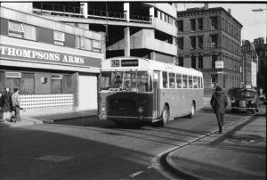 35mm Black and White Negative Crosville  Class Bristol RE CRG276 YFM276L at Manchester in 1977
