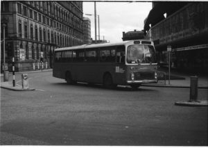 35mm Black and White Negative GMPTE Leyland Leopard 88 KDB75P at Manchester in 1977