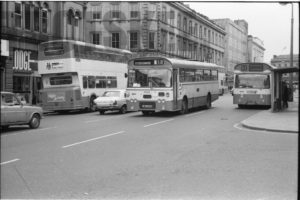 35mm Black and White Negative Metro Leyland Leopard 8501 JWU244N at Huddersfield in 1977