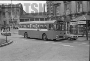 35mm Black and White Negative Yorkshire Traction Leyland Leopard 537 CHE537K at Huddersfield in 1977