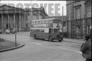 35mm Black and White Negative Metro Daimler CVG^ 4451 EVH451C at Huddersfield in 1977