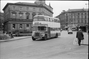 35mm Black and White Negative Metro Daimler CVG6 4465 HVH465D at Huddersfield in 1977