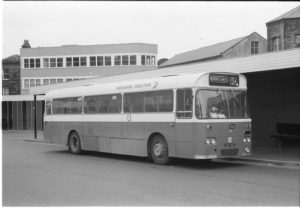 35mm Black and White Negative Yorkshire Traction Leyland Leopard 210 JHE510E at Huddersfield in 1977