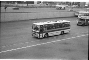 35mm Black and White Negative Metro Ford R192 85 FVH429L at Huddersfield in 1977