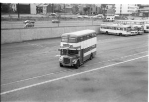 35mm Black and White Negative Metro Daimler CVG6 4471 HVH471D at Huddersfield in 1977