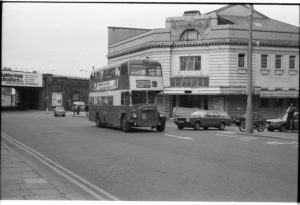 35mm Black and White Negative Huddersfield Daimler CVG6 4461 HVH461D at Huddersfield in 1977