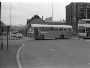 35mm Black and White Negative Metro Seddon Pennine 4033 TCX533H at Huddersfield in 1977