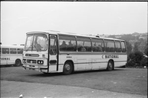 35mm Black and White Negative Ribble Leyland Leopard 1059 UTF739M at Scarborough in 1978