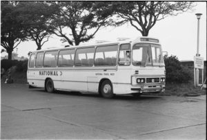 35mm Black and White Negative National Travel West Ford R114  ADA829M at Scarborough in 1978