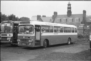 35mm Black and White Negative Yorkshire Traction Leyland Leopard 240 RHE240M at Scarborough in 1978