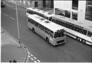 35mm Black and White Negative GMPTE Leyland Leopard 88 KDB675P at Manchester in 1978