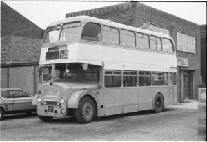 35mm Black and White Negative ex-Western National Bristol Lodekka 1923 UOD477 at Manchester in 1978