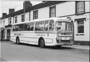 35mm Black and White Negative National Travel West Leyland Leopard  ECK883E at Manchester in 1978