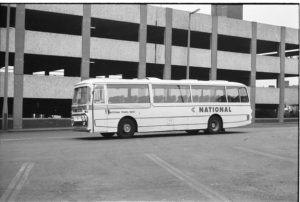 35mm Black and White Negative National Travel Weste Leyland Leopard 107 FCK914F at Manchester in 1978