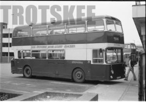 35mm Black and White Negative Stonier Leyland Atlantean  EKR152L at Mancheser in 1978