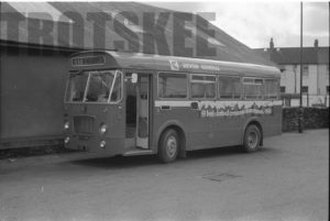 35mm Black and White Negative Devon General Bristol LH 91 VOD91K at Paignton in 1979