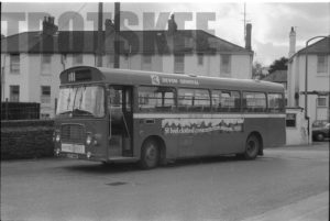 35mm Black and White Negative Devon General Bristol LH 118 STT410R at Paignton in 1979