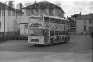 35mm Black and White Negative Devon General Bristol VR 571 MOD571R at Paignton in 1979