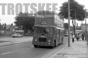 35mm Black and White Negative Ribble Ld PD3/5 1817 TCK817 at Morecambe in 1978
