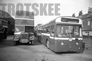 35mm Black and White Negative Lancaster City Council AEC Sw? 2 CTJ102E at Morecambe in 1978