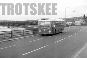 35mm Black and White Negative Ribble Leyland  PSU3/4R  829 CRN829D at Lancaster in 1978