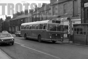 35mm Black and White Negative Crosville Bristol RELL6G ERG284 YFM284L at New Mills in 1978