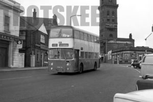 35mm Black and White Negative Merseyside Transport Leyland AN68/1R 1484 GKA484L at Woodside in 1978