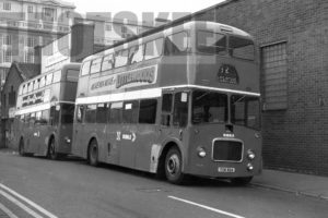 35mm Black and White Negative Ribble Leyland PD3/5 1824 TCK824 at Liverpool in 1978